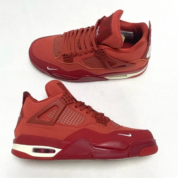 Men’s Orange-Red Athletic Sneakers Shoes -Brand New Retro 4 Brick by Brick - Picture 6 of 10